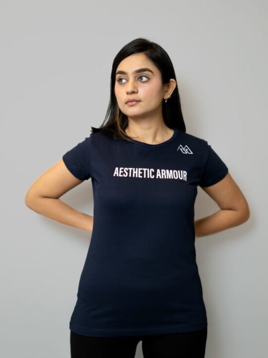 Standard Sports Women T-shirt- Navy Blue