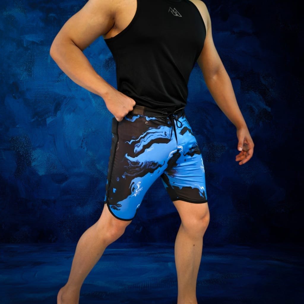 Aesthetic Armour Men's Physique ONYX AZURE Board Shorts
