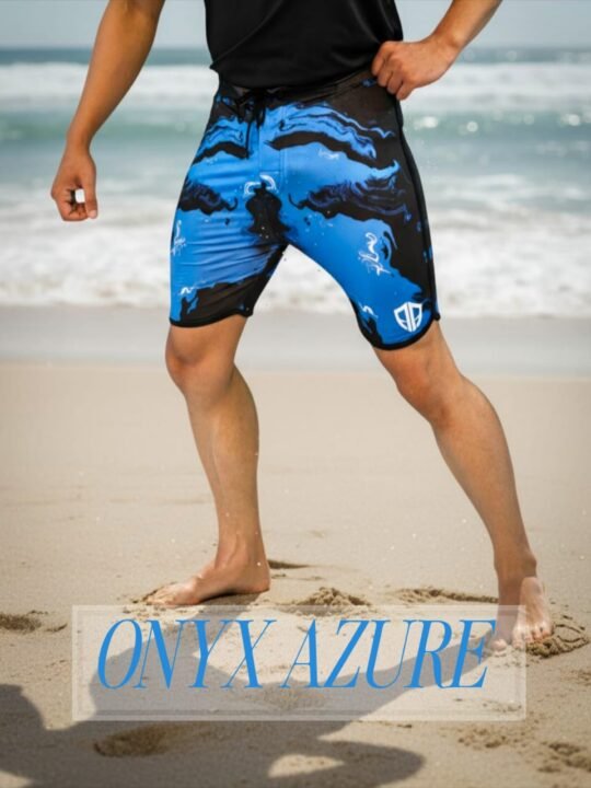Aesthetic Armour Men's Physique ONYX AZURE Board Shorts