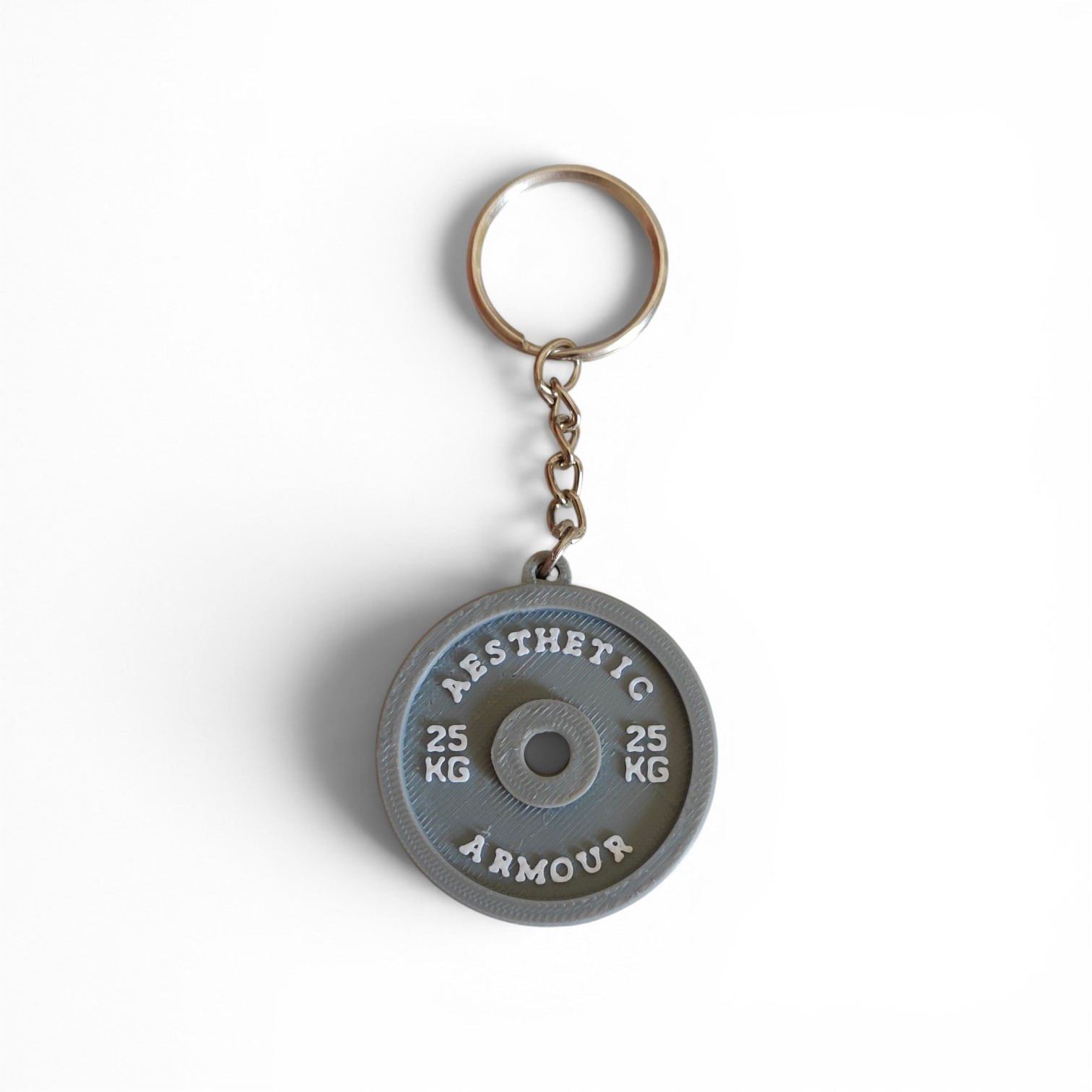 Aesthetic Armour 25KG Weight Plate Keychain – Collectible Gym Keyring for Lifters