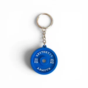 Aesthetic Armour 25KG Weight Plate Keychain – Collectible Gym Keyring for Lifters