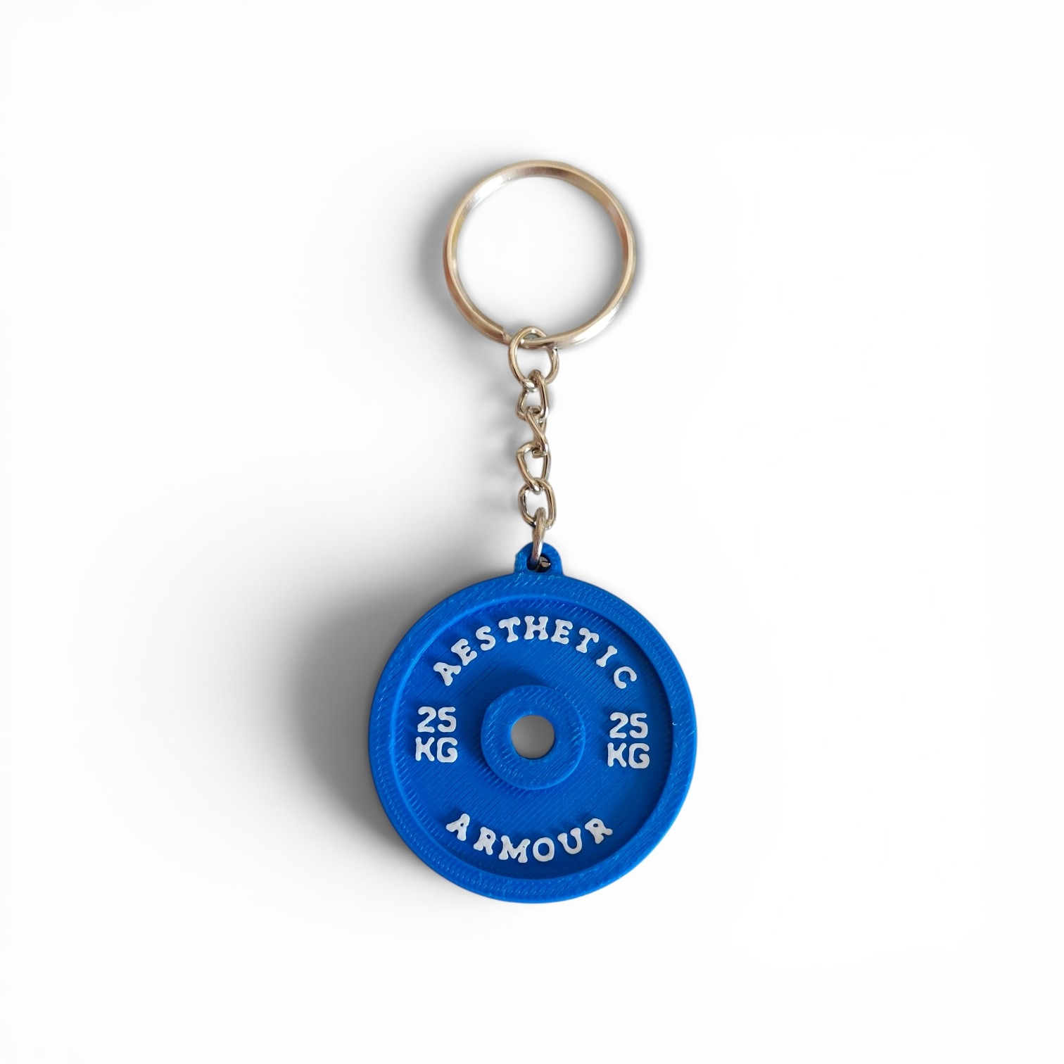 Aesthetic Armour 25KG Weight Plate Keychain – Collectible Gym Keyring for Lifters
