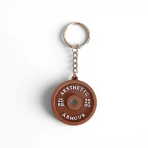 Aesthetic Armour 25KG Weight Plate Keychain – Collectible Gym Keyring for Lifters