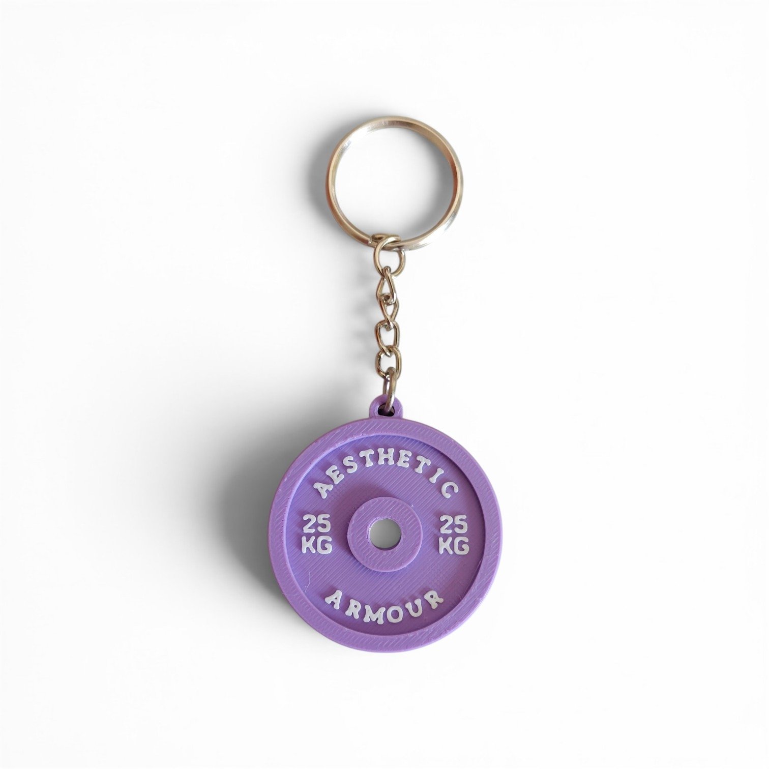 Aesthetic Armour 25KG Weight Plate Keychain – Collectible Gym Keyring for Lifters