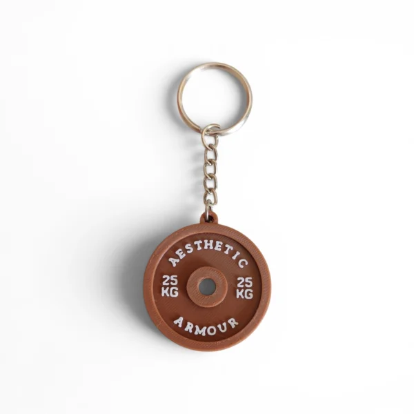 Aesthetic Armour 25KG Weight Plate Keychain – Collectible Gym Keyring for Lifters