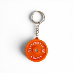 Aesthetic Armour 25KG Weight Plate Keychain – Collectible Gym Keyring for Lifters