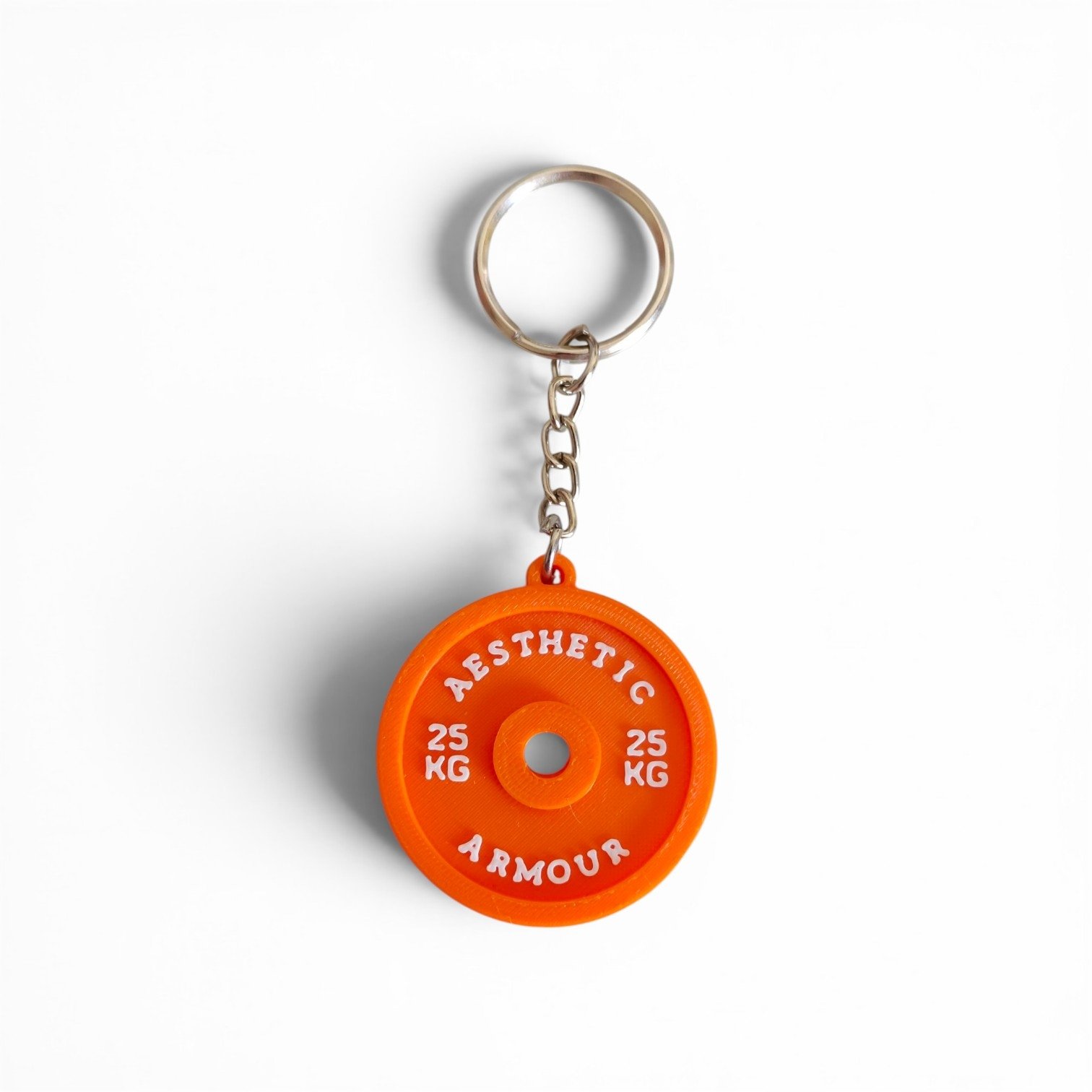 Aesthetic Armour 25KG Weight Plate Keychain – Collectible Gym Keyring for Lifters