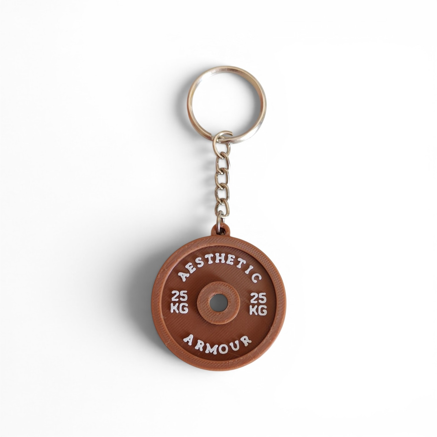 Aesthetic Armour 25KG Weight Plate Keychain – Collectible Gym Keyring for Lifters