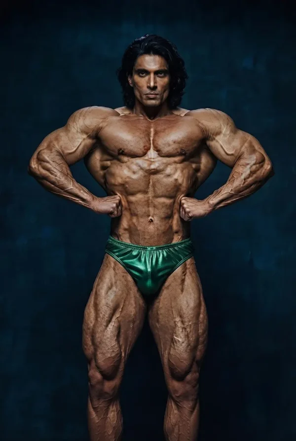 Men's Elite Bodybuilding Trunk - Fallout Green